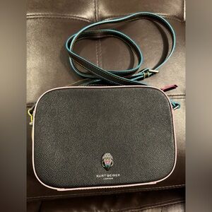 Kurt Geiger Black Crossbody Bag with Multicolor Trim